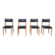 Set of four Scandinavian teak chairs 1960