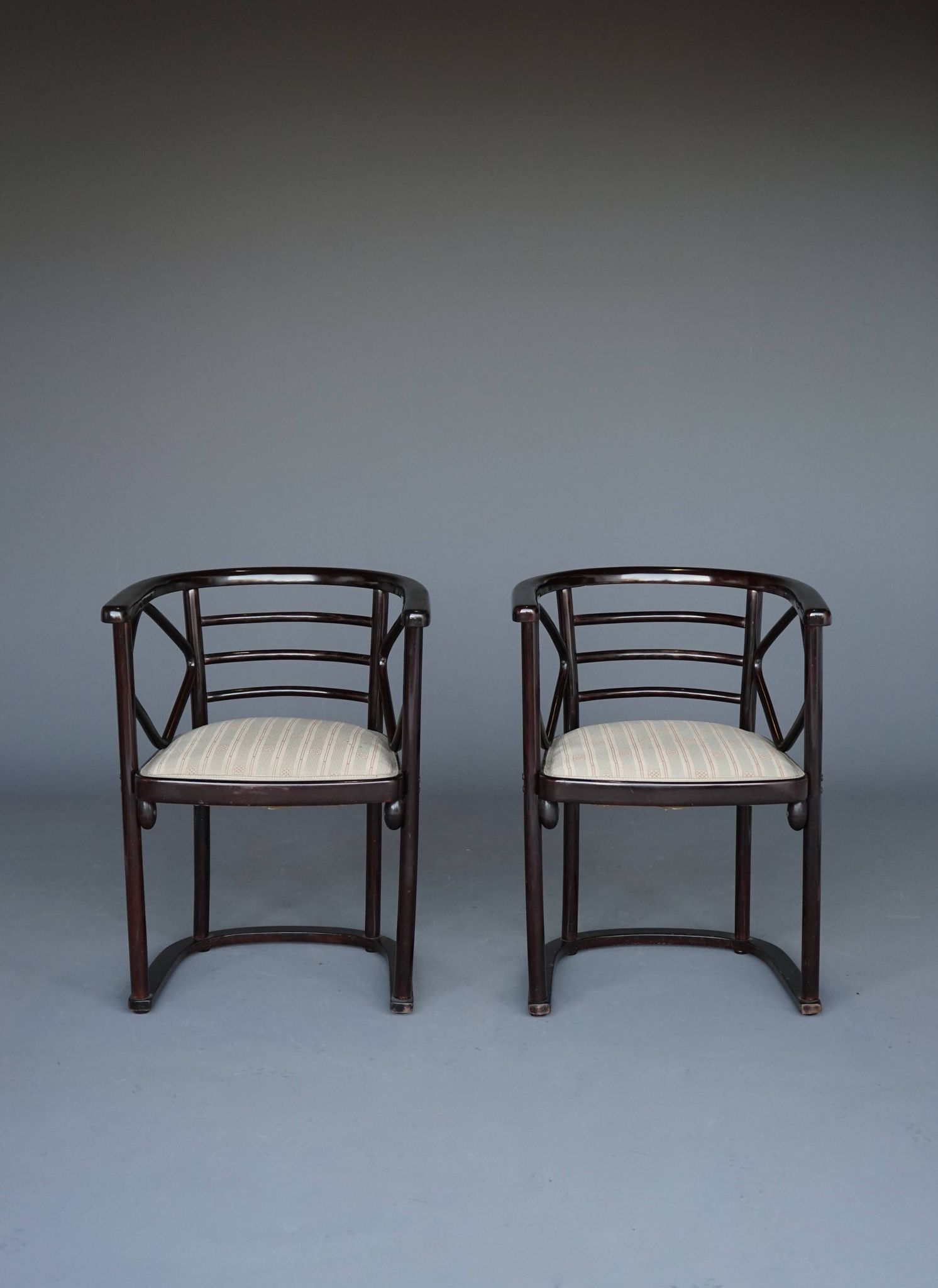 Model 728 'Fledermaus' chairs attributed to Josef Hoffmann for J & J Kohn,