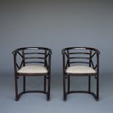 Model 728 'Fledermaus' chairs attributed to Josef Hoffmann for J & J Kohn,