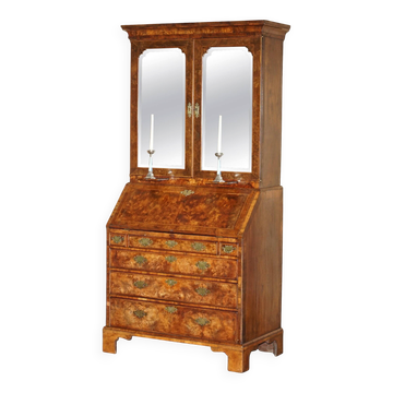 Antique George II carved walnut secretary bookcase circa 1740.