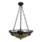 Art Deco wrought iron chandelier by Augustin Louis Calmels, France, Circa 1920
