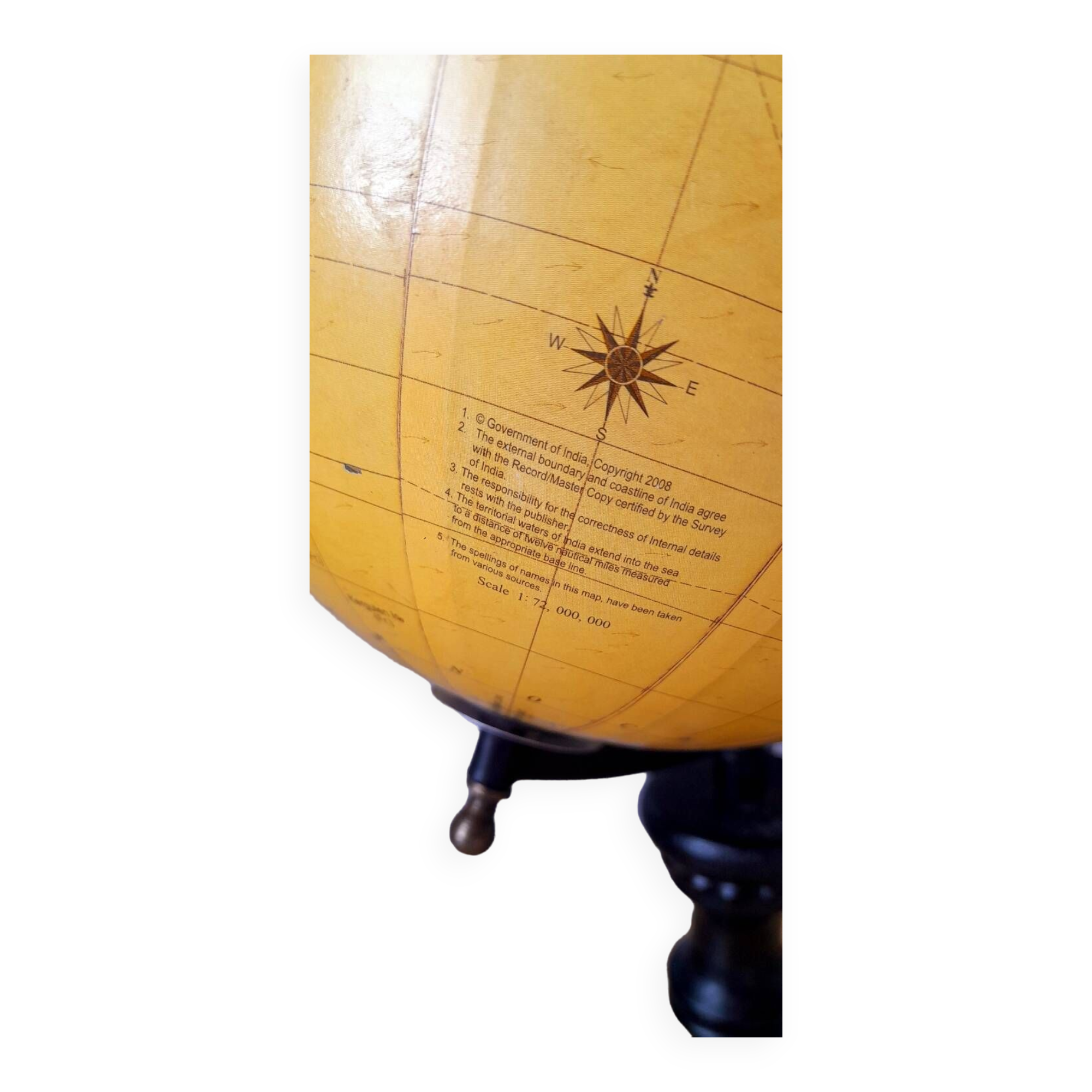 Napoleon 3 style terrestrial globe