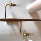 Brass and teak sconce design Lunel 1960