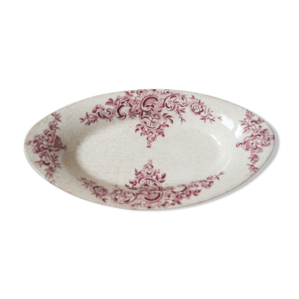 Old ravier, red décor, iron earth