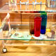 Title: Hollywood Regency chrome & glass side table – 1970s