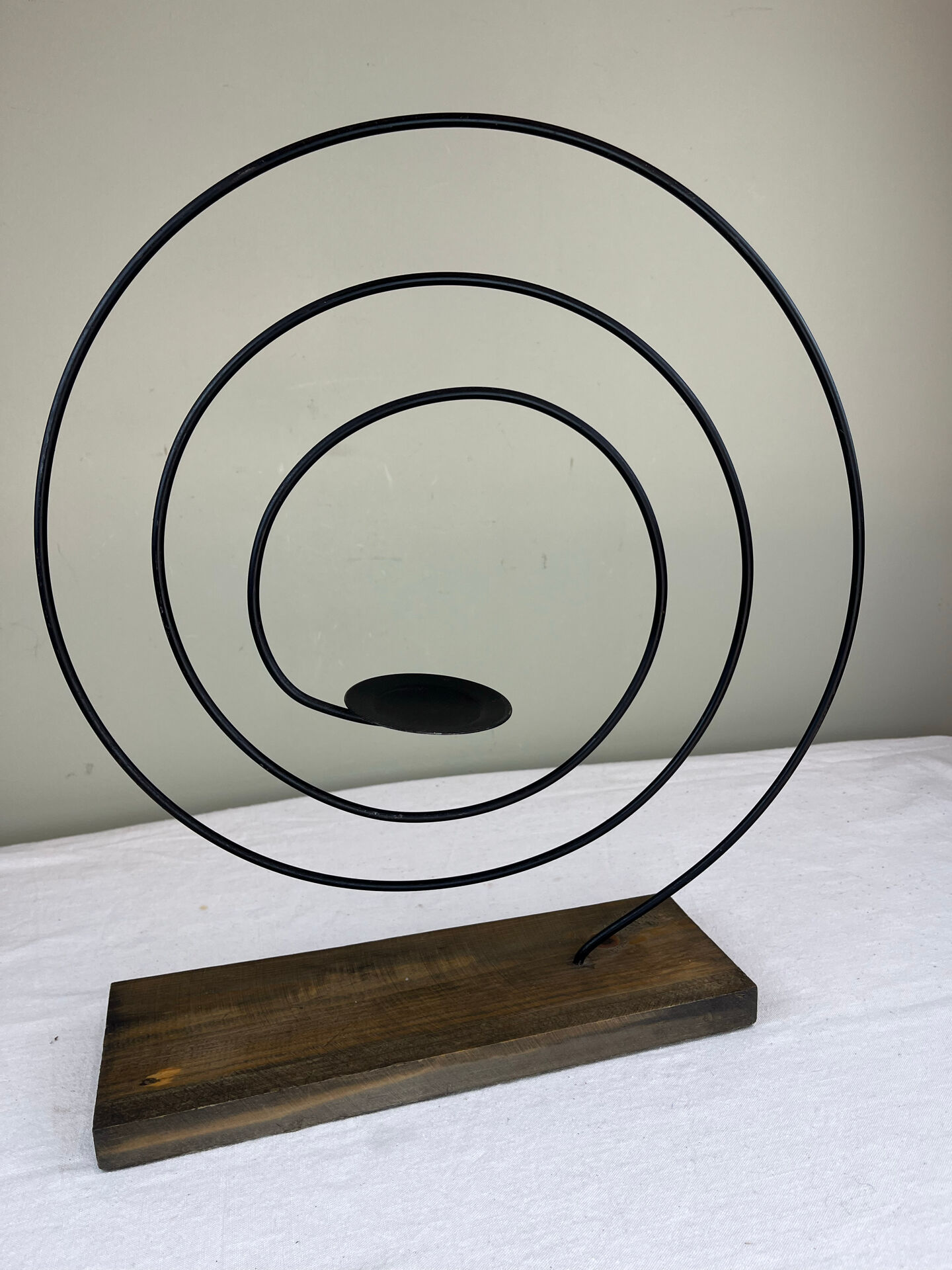 Sculptural spiral candlestick
