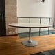Table ovale vintage pied tulipe Georges Frydman pour EFA 1970