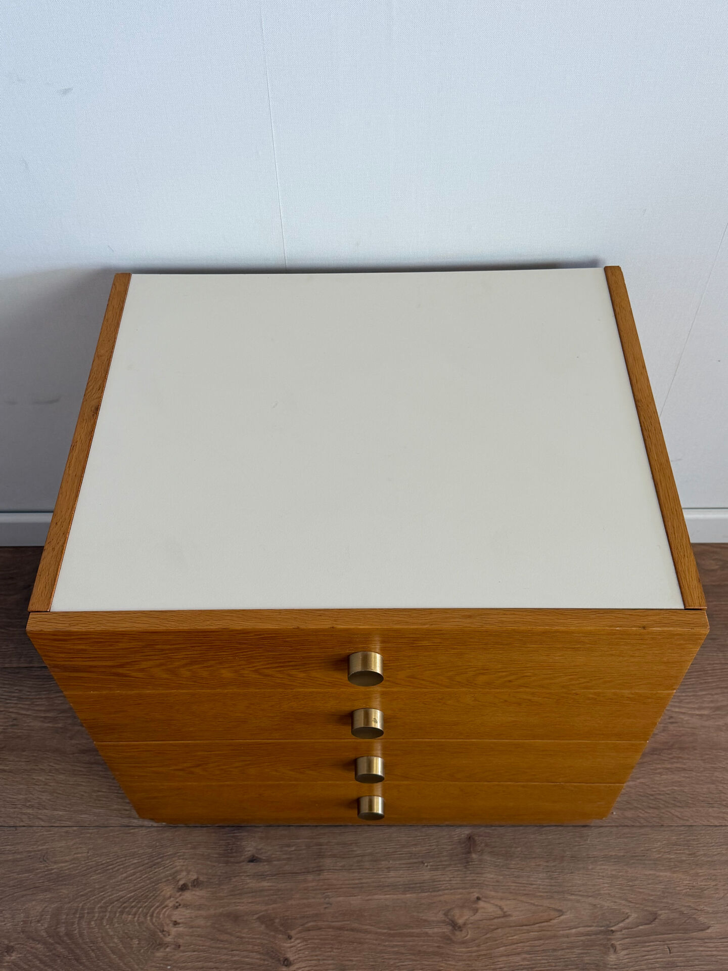 Caisson de bureau vintage à roulettes – 4 tiroirs