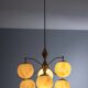 Vintage Marbled Glass Chandelier, 1960s–1980s, Czechoslovakia