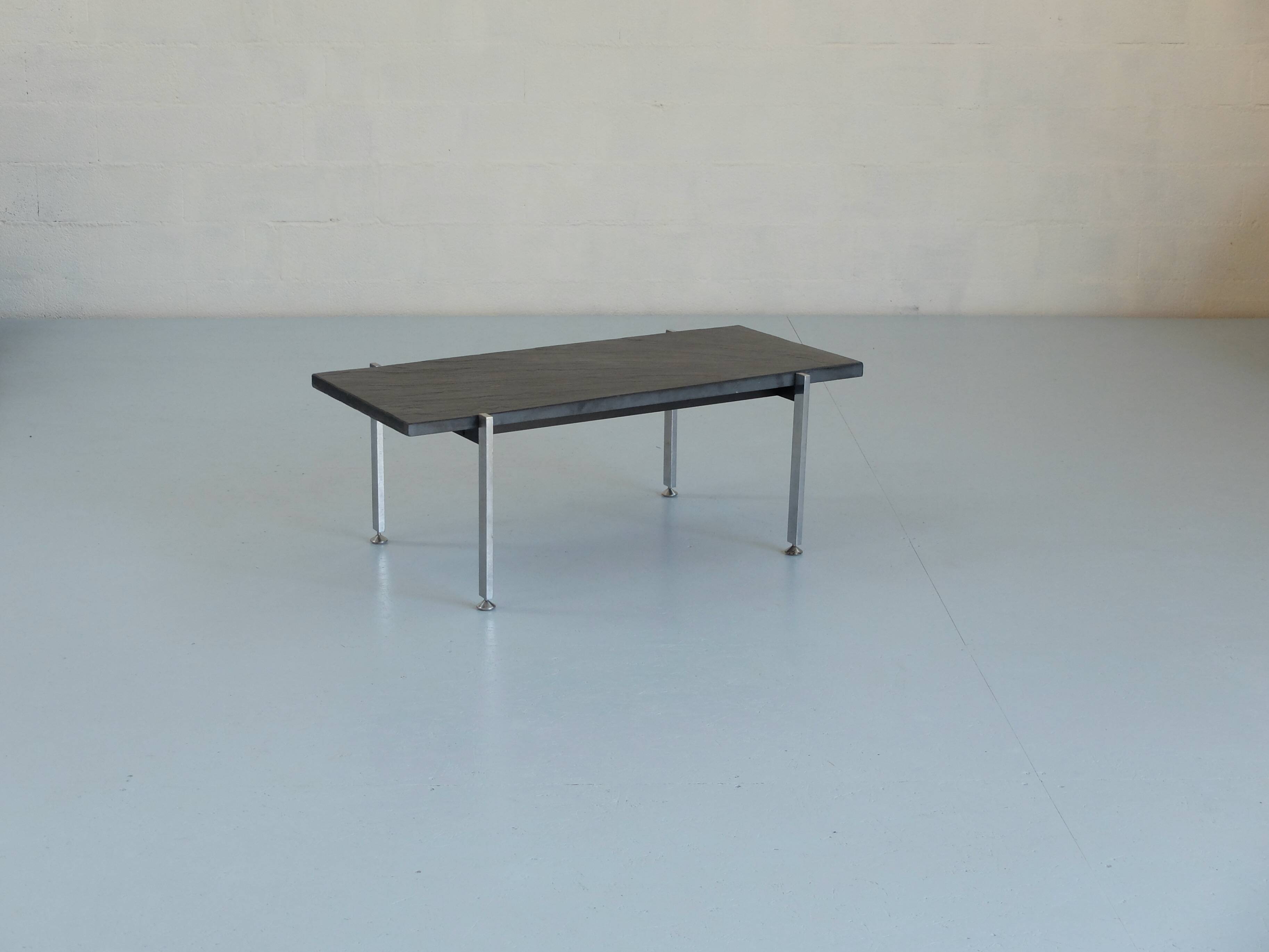 Slate stone coffee table France 1950