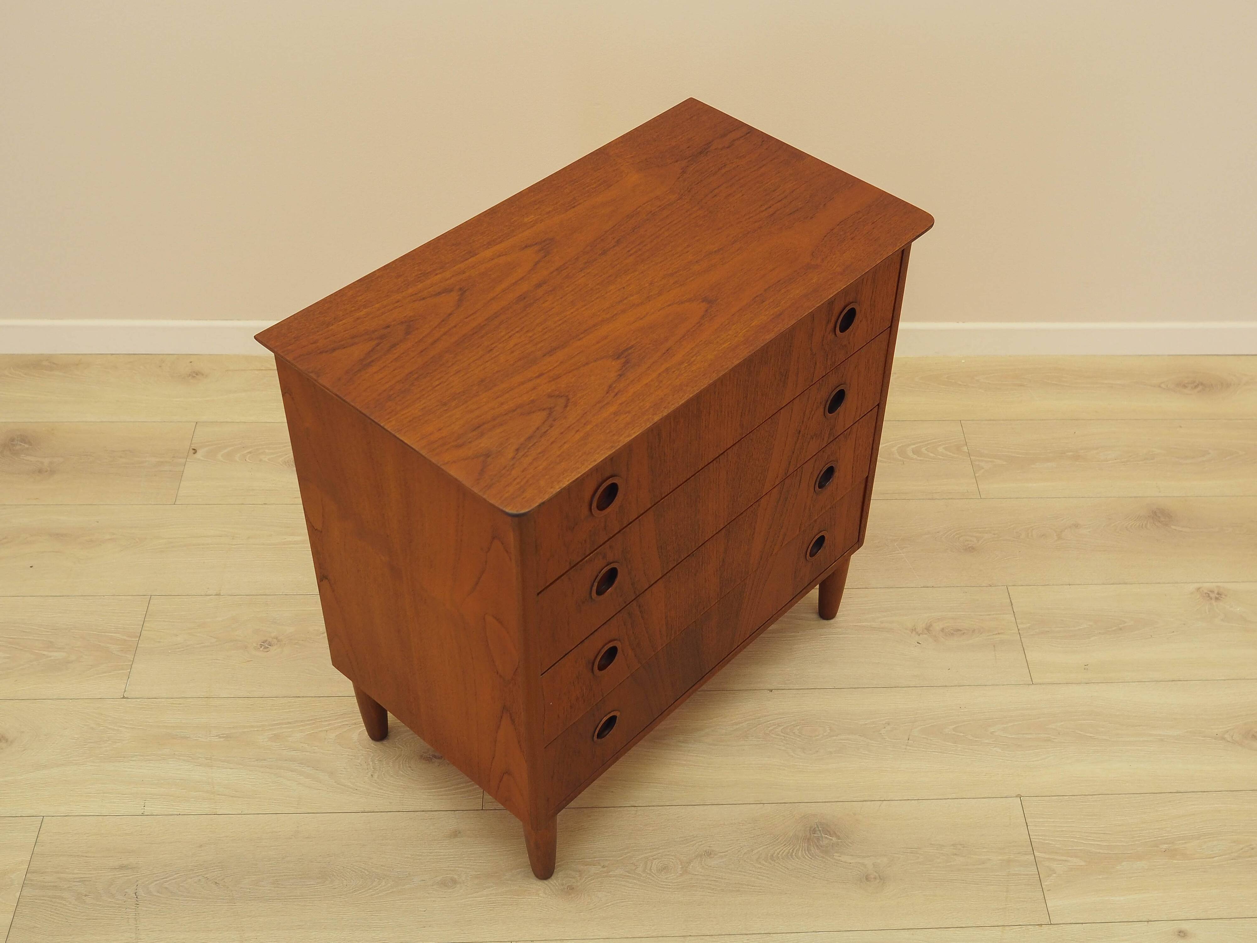 Teak chest of drawers, Danish design, 1970s, made in Denmark