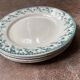 4 opaque porcelain dessert plates from Gien, Montigny model