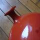 Le Creuset dish by Enzo Mari, in red cast iron, 70s