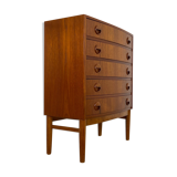 Commode en teck du milieu du siècle  Danemark années 1960