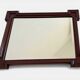 French Art Deco Oak Mirror with Stepped Architectural Frame, circa 1935