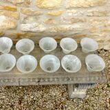 Ensemble de dix teintes en verre vintage