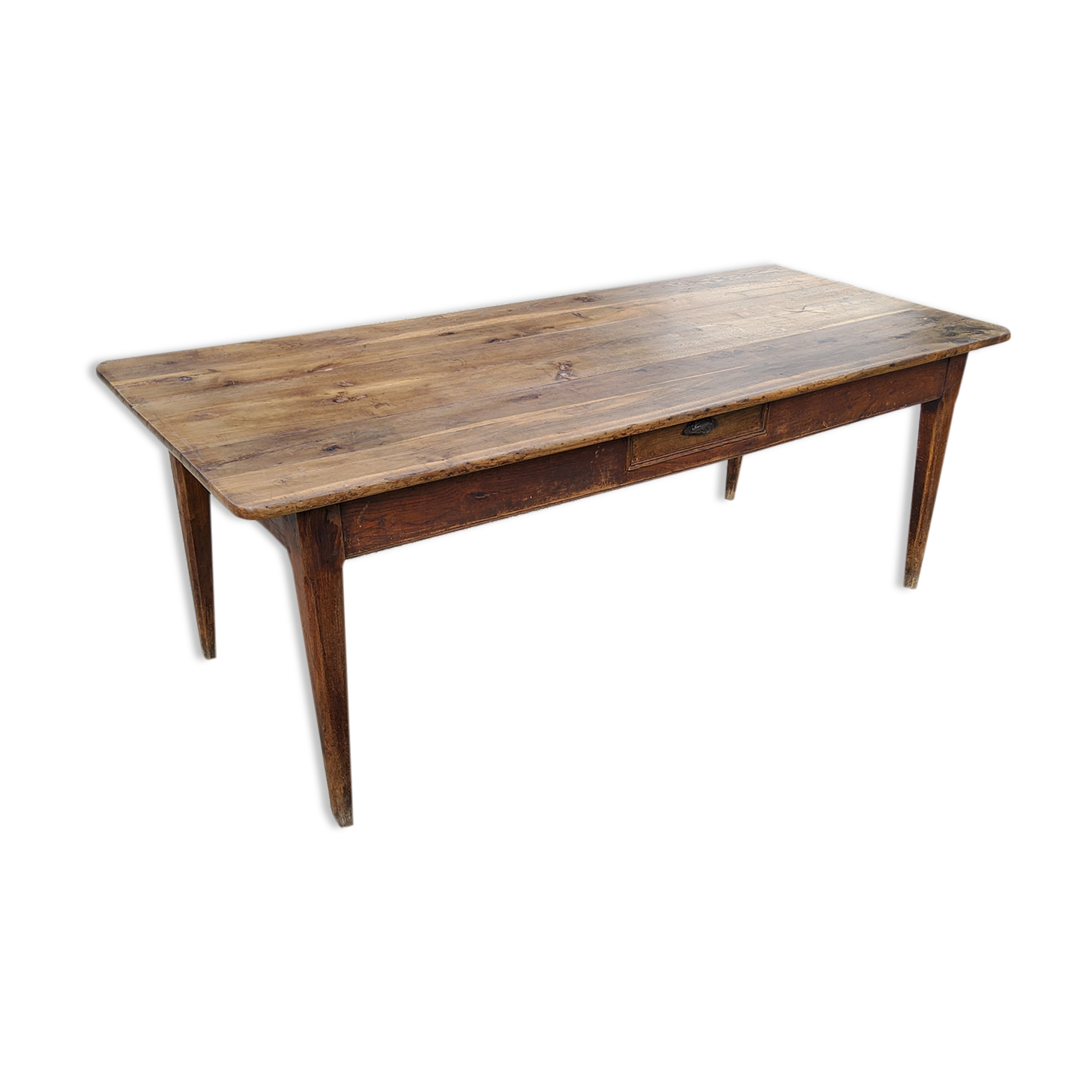 Farmhouse table NINETEENTH CENTURY OAK 200cm feet spindles 3 drawers belt