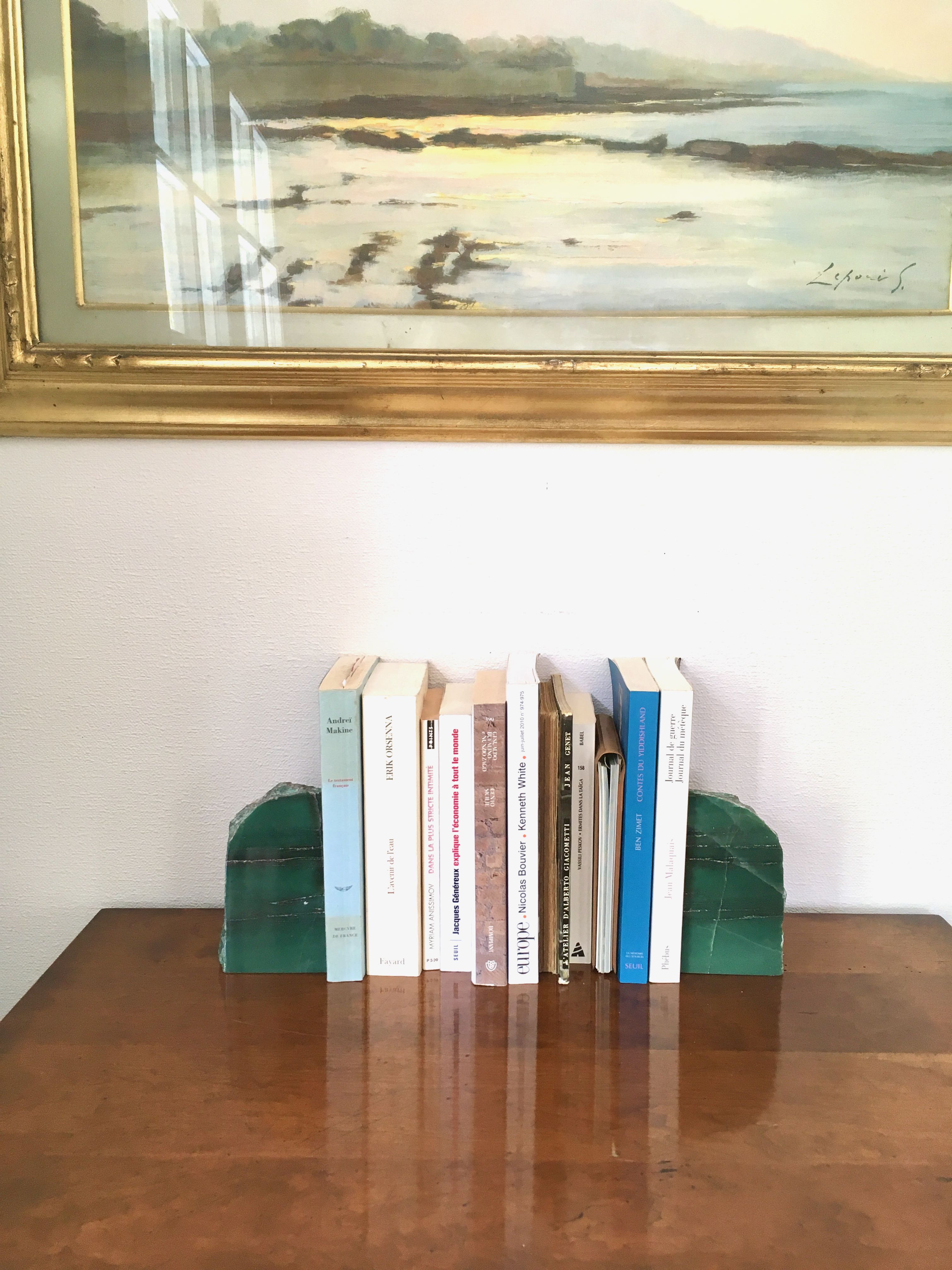 Serre-livres en malachite