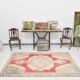 4x7 Red & Cream Antique Vintage Rug, 129x216Cm SK 22247