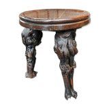 Artisan tripod stool in vines