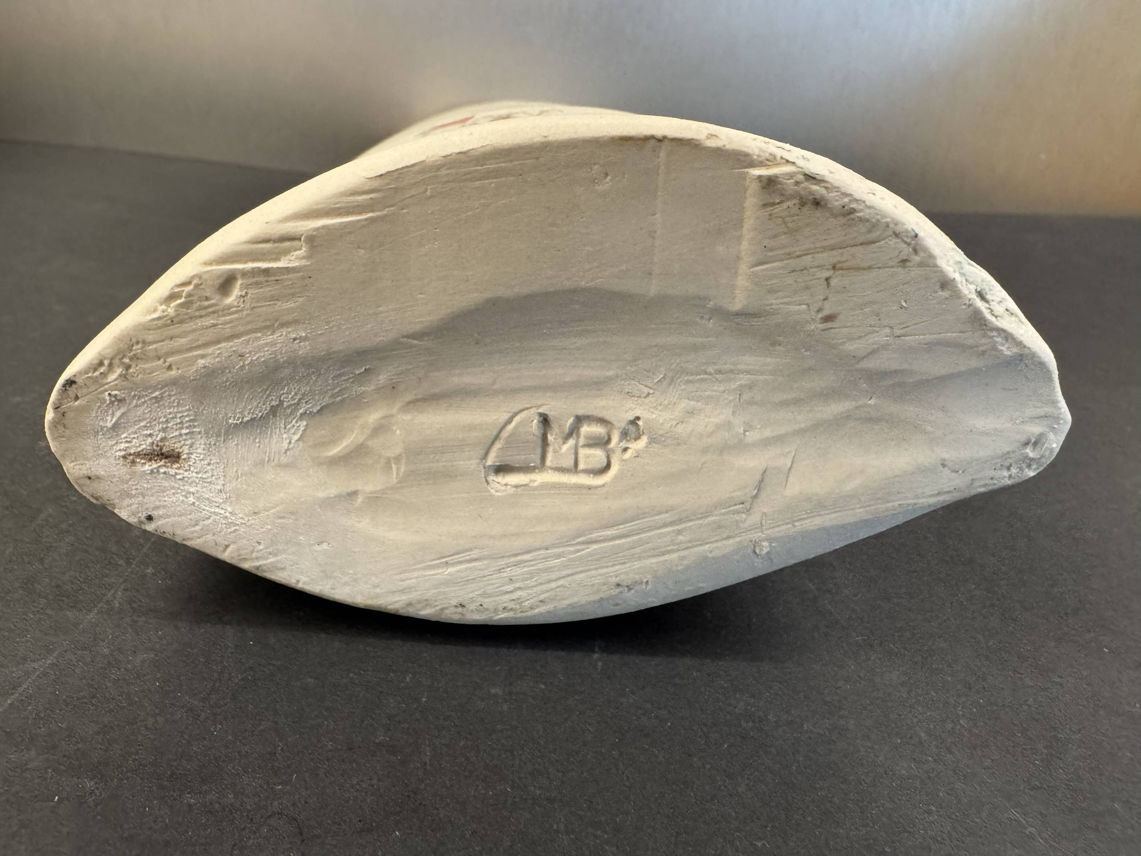 Glazed ceramic vase signed MB — France 1960s/70s