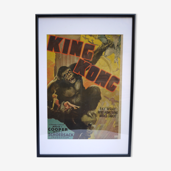Affiche King Kong années 70 taille 64x34cm