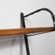 Wall shelf string 1960 3 solid wood tops black and brown
