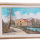 Tuscan landscape by R. Morelli, oil on canvas, late 20th century
