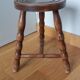Turned wooden stool