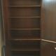 Solid oak wardrobe, four doors with keys.
