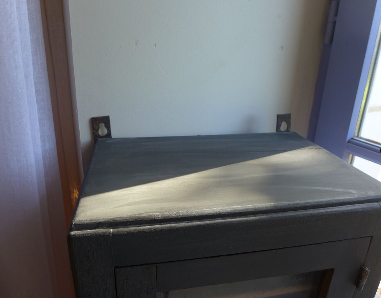 Black pharmacy cabinet