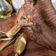 Pied de lampe en bois d’olivier vintage