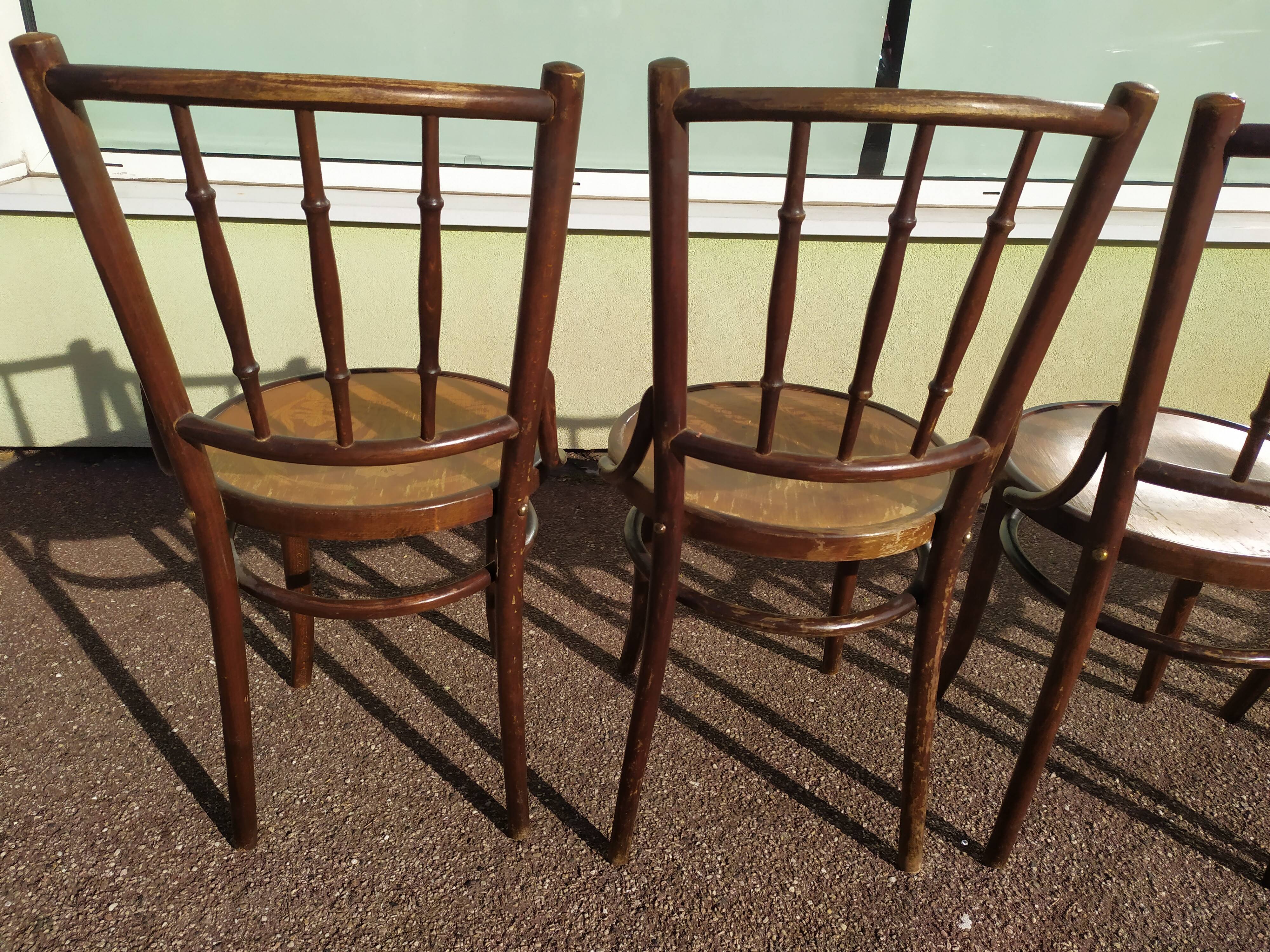 Lot de 6 chaise en bois - bistrot - terrasse - vintage