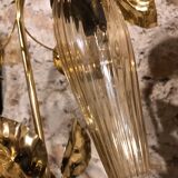 Golden foliage table lamp