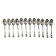 12 small Christofle Marly silver-plated spoons in the mascaron pattern.