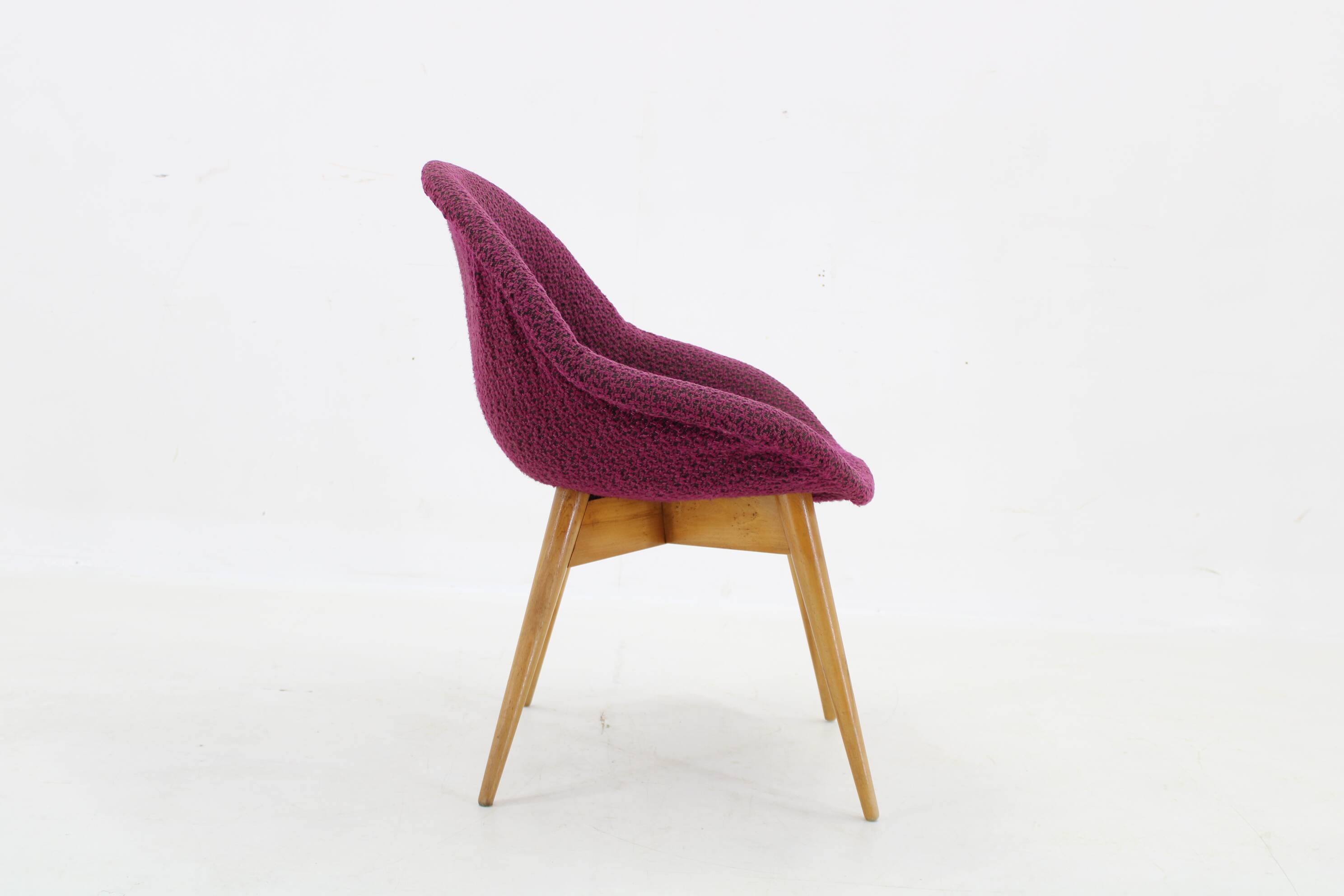 1970s Shell Beech Chair, Czechoslovakia