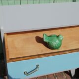 Renovated blue vintage chest of drawers