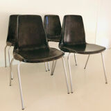 4 Alberto Roselli designer chairs, production Rima Gastone Rinaldi Italy 1960s