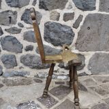 Brutalist Mountain Tripod Chair in Wood