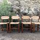 Série de 4 chaises modèle "Dordogne" éditées par Sentou