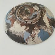 Coupe en terre mêlée d'Apt – Signée Bernard – Décor marbré polychrome