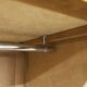 French wardrobe with tapered legs, 3 doors, 120cm hanging rail, new.