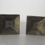 Pair of gilt bronze candle holders