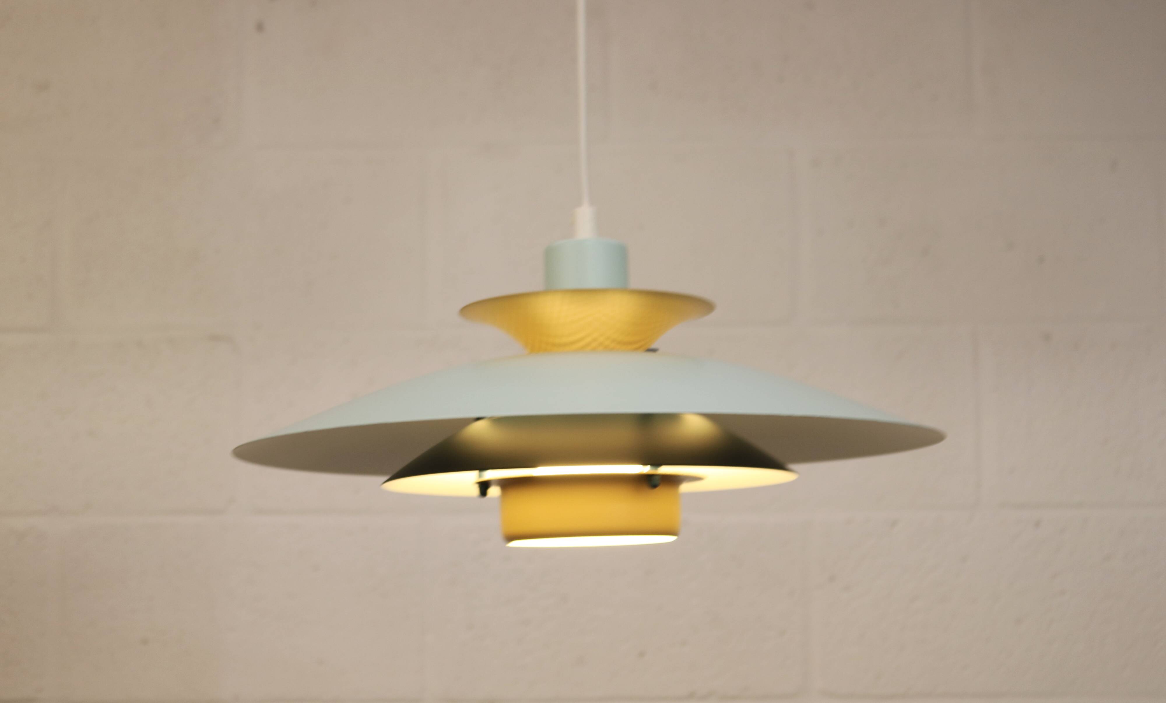 Vintage Jeka Metaltryk Volga Lamp: Fully restored - Danish Modern Design