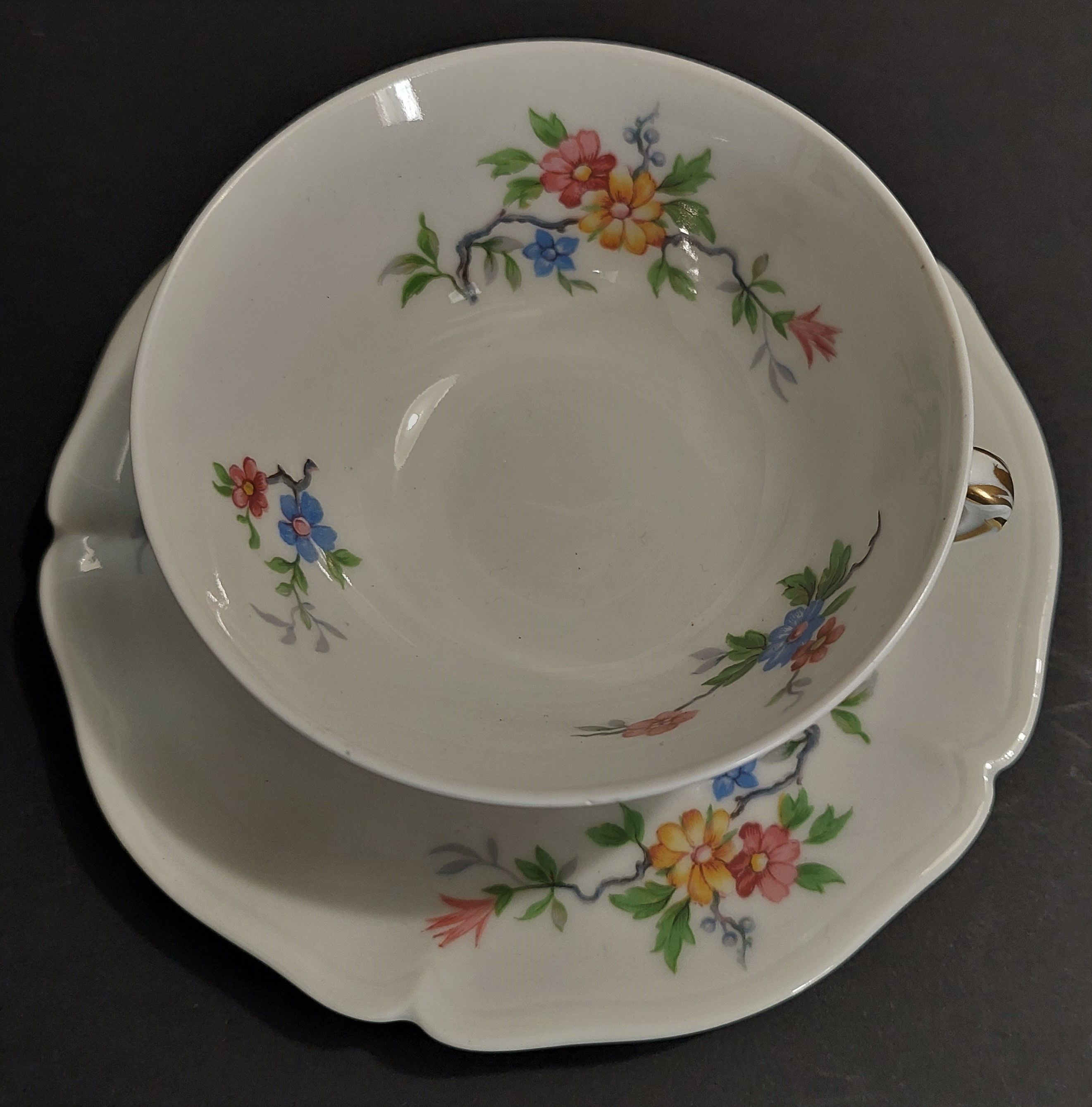 Limoges porcelain tea cup old royal factory