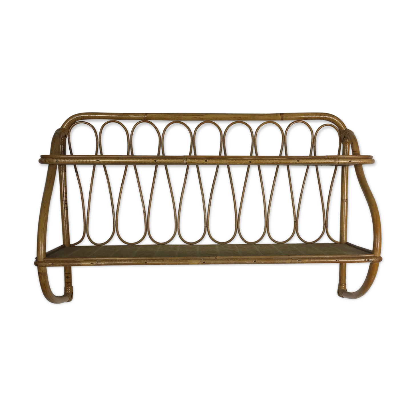 Rattan shelf circa 1960