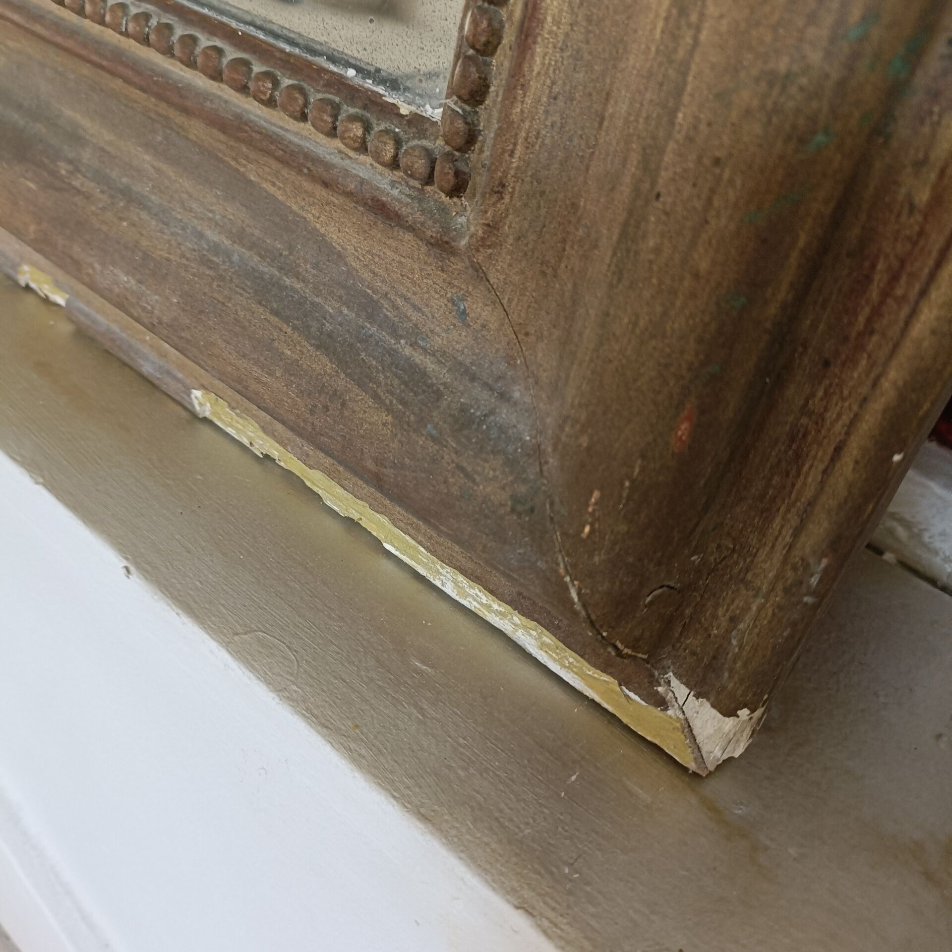 Louis Philippe gilded and pearl mirror