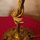 Art Nouveau desk lamp in bronze and gilded brass, 41 x 31 cm