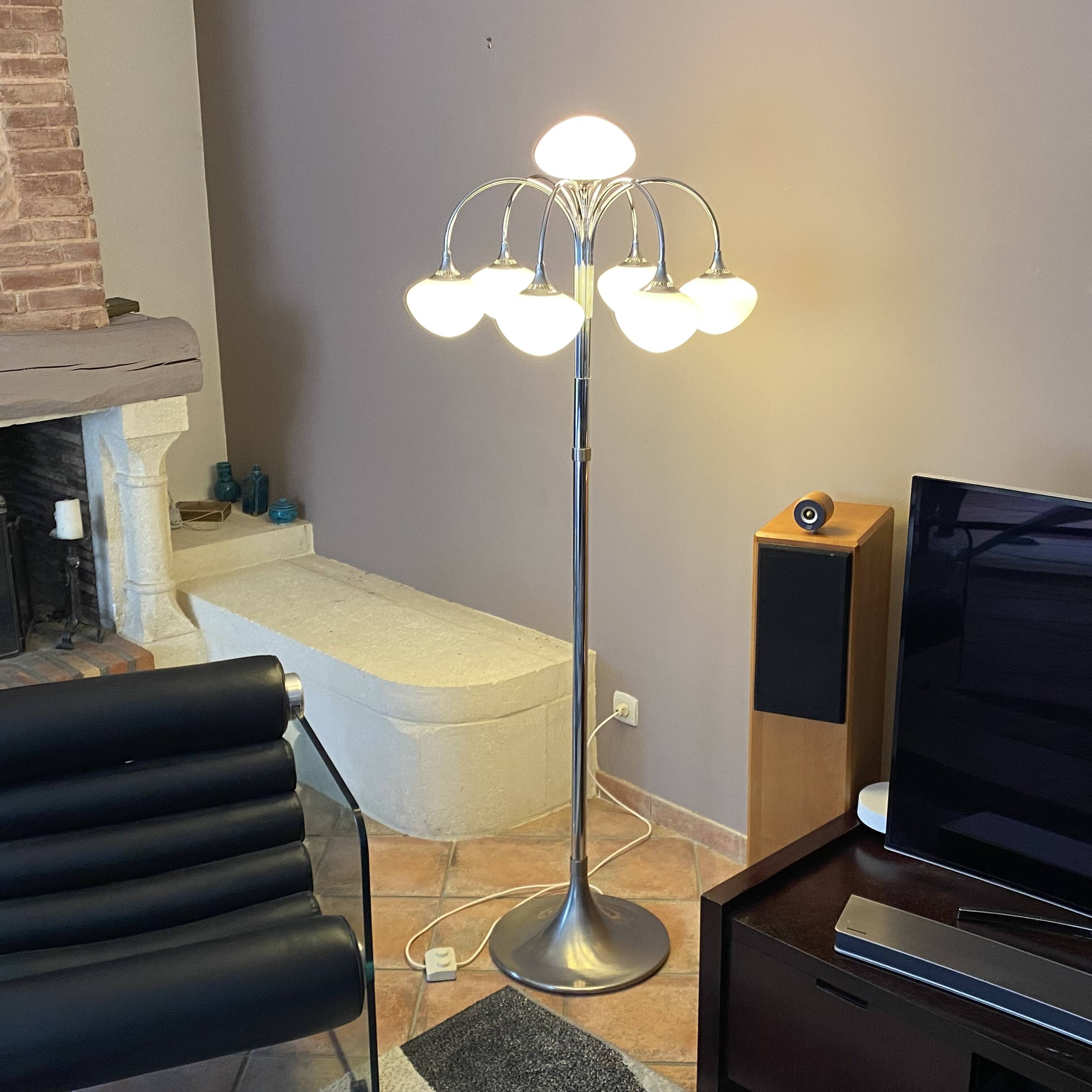 Lampadaire Waterfall Sciolari. 1970. Space age.