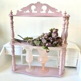 Carved wooden wall shelf